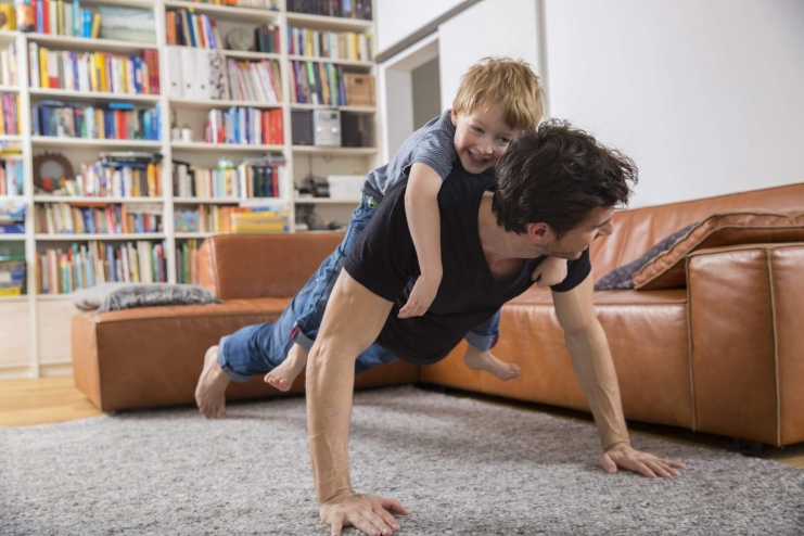 Familie beim Sport