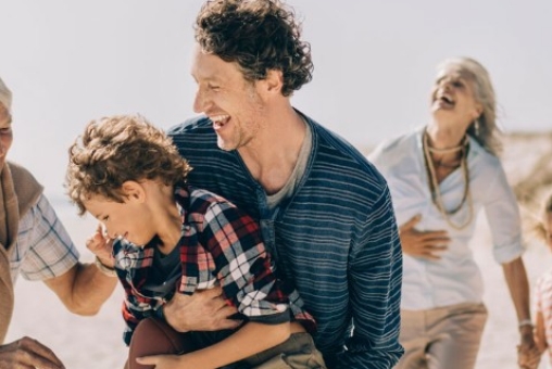 Familie am Strand